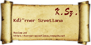Körner Szvetlana névjegykártya